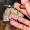 Silky Silver Evil Eye Earrings