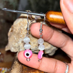 Silky Silver Evil Eye Earrings