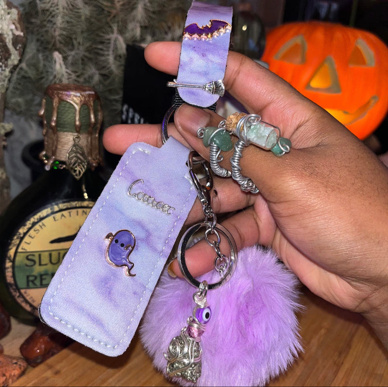 Cancer Crystal Key Chains