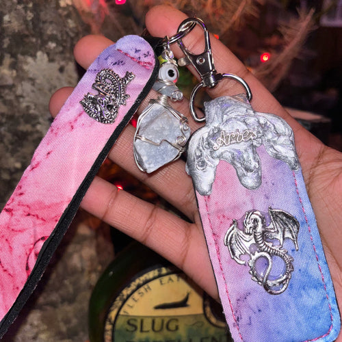 Aries Crystal Key Chains