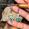 Silky Silver Evil Eye Earrings